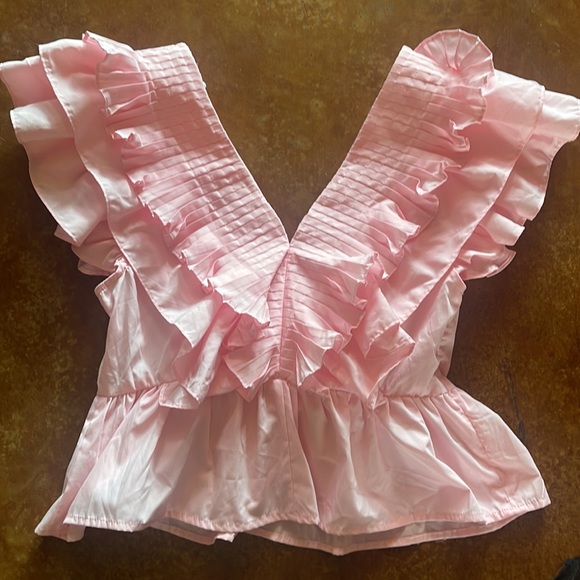 entro | Tops | Entro Pink Ruffle Top | Poshmark